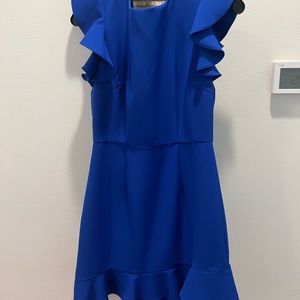 Royal blue ruffle dress medium